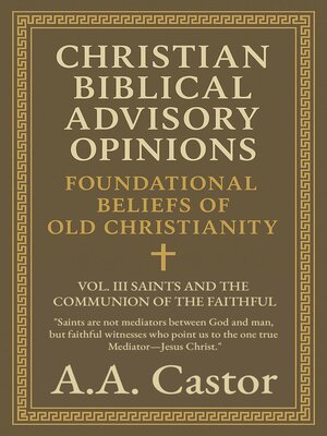 cover image of Christian Biblical Advisory Opinions